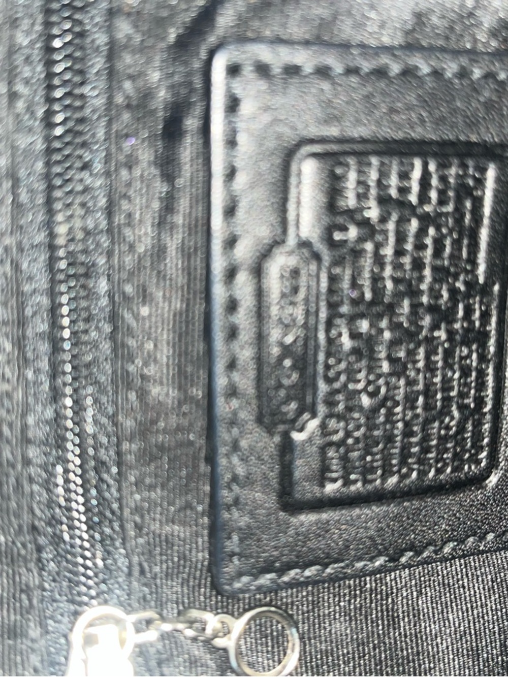 Coach Black Leather Shoulder Clutch with Silver Hardware - Picture 4 of 5